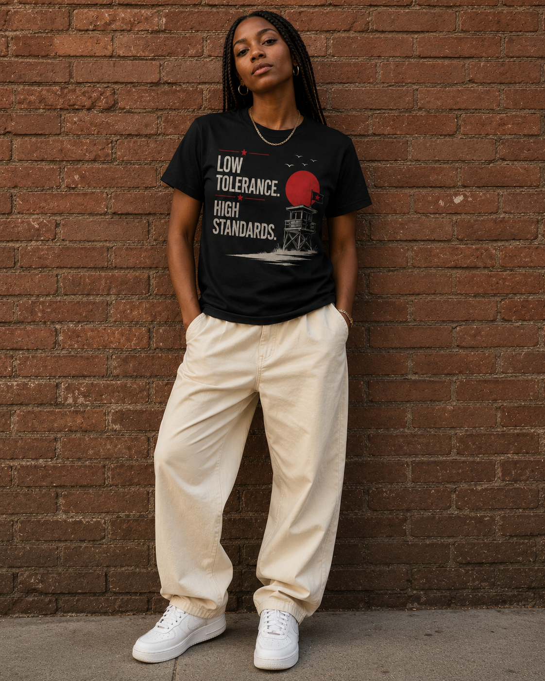 Low Tolerance, High Standards Midnight Black Tee