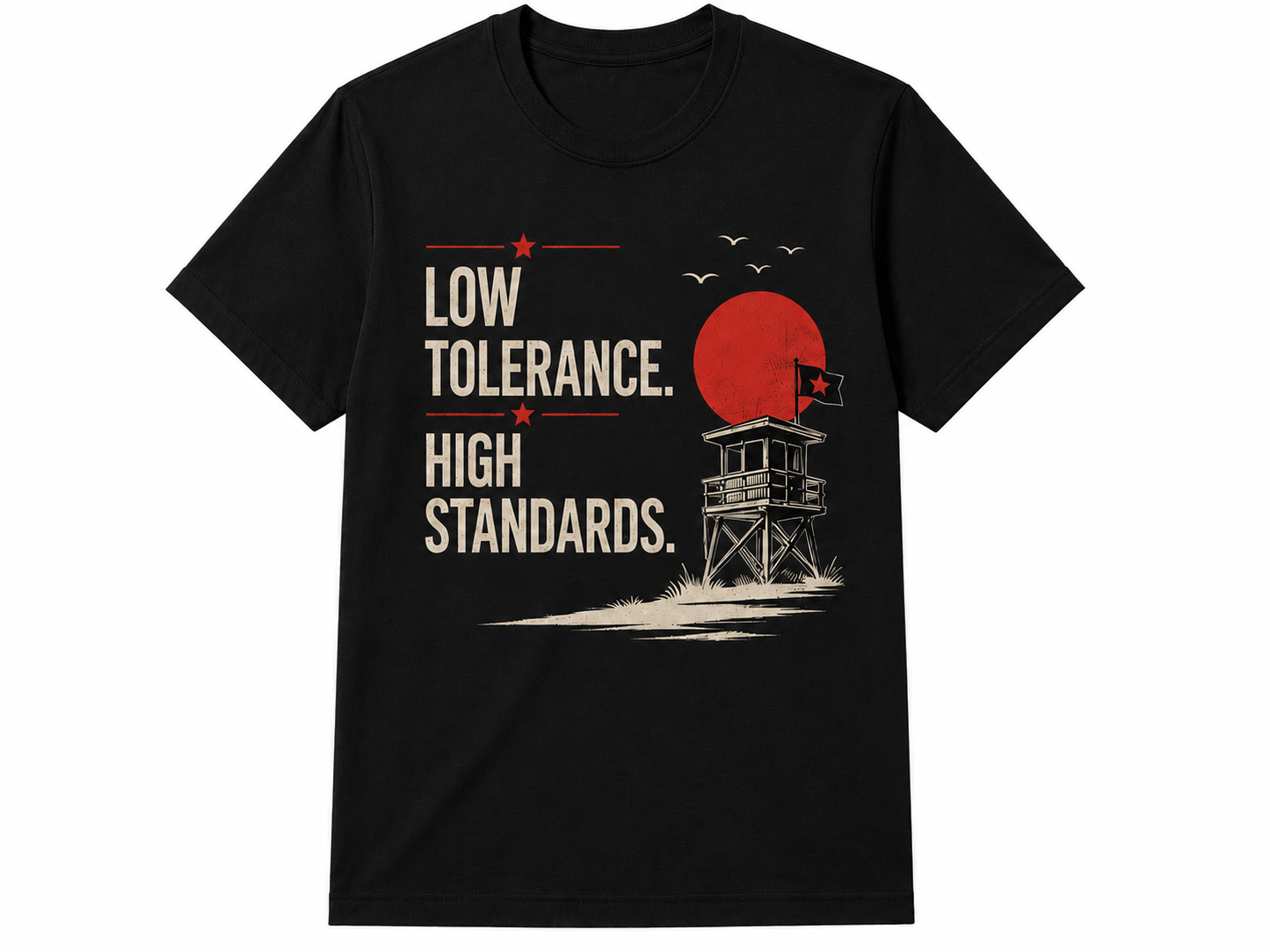 Low Tolerance, High Standards Midnight Black Tee