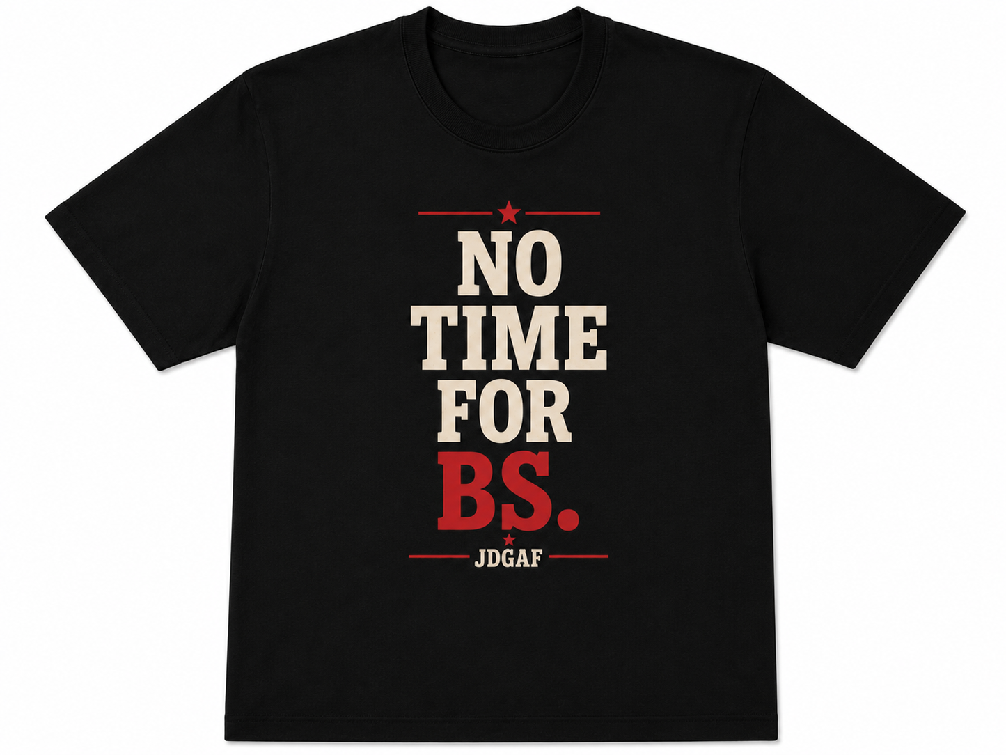 No Time For FB Midnight Black Tee