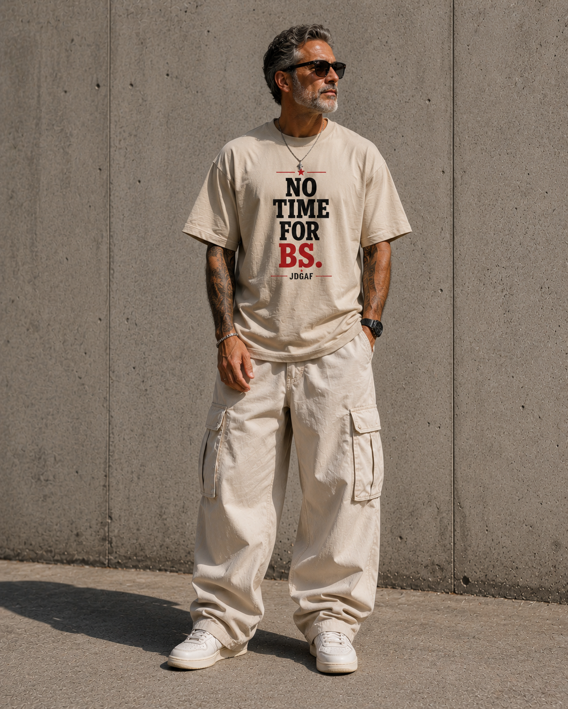 No Time For FB Dust Khaki Tee