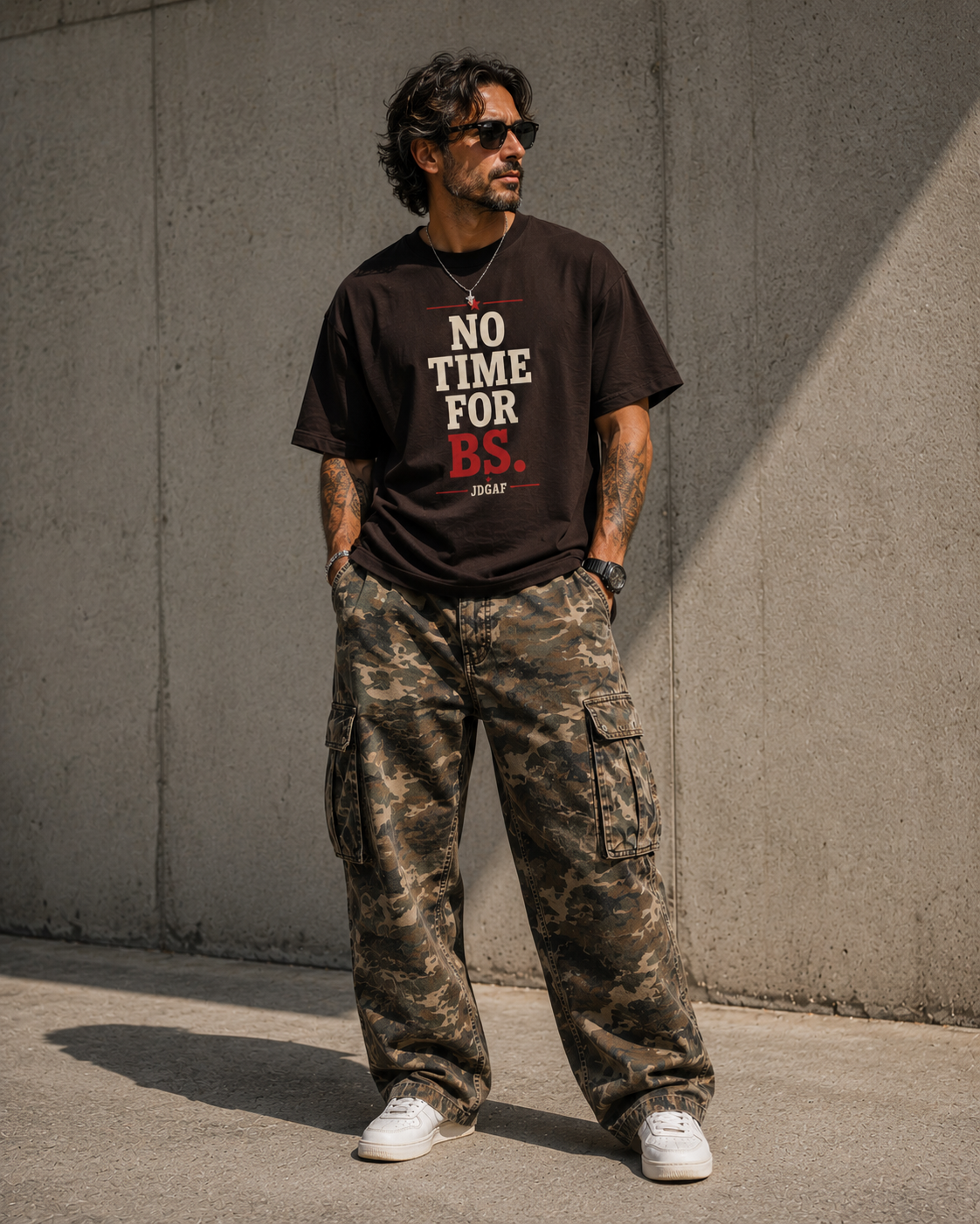 No Time For FB Outlaw Brown Tee