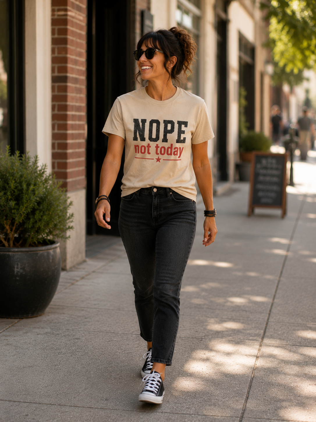 Nope, no today  Dust Khaki Tee