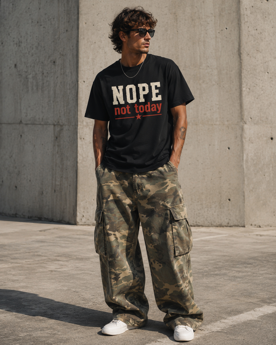 Nope, no today Midnight Black Tee