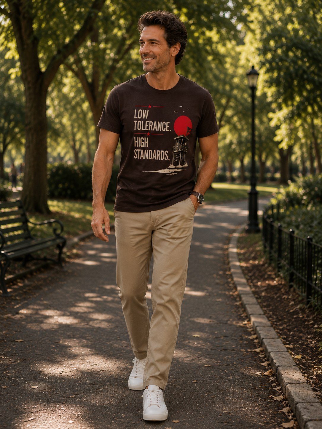 Low Tolerance, High Standards Outlaw Brown Tee