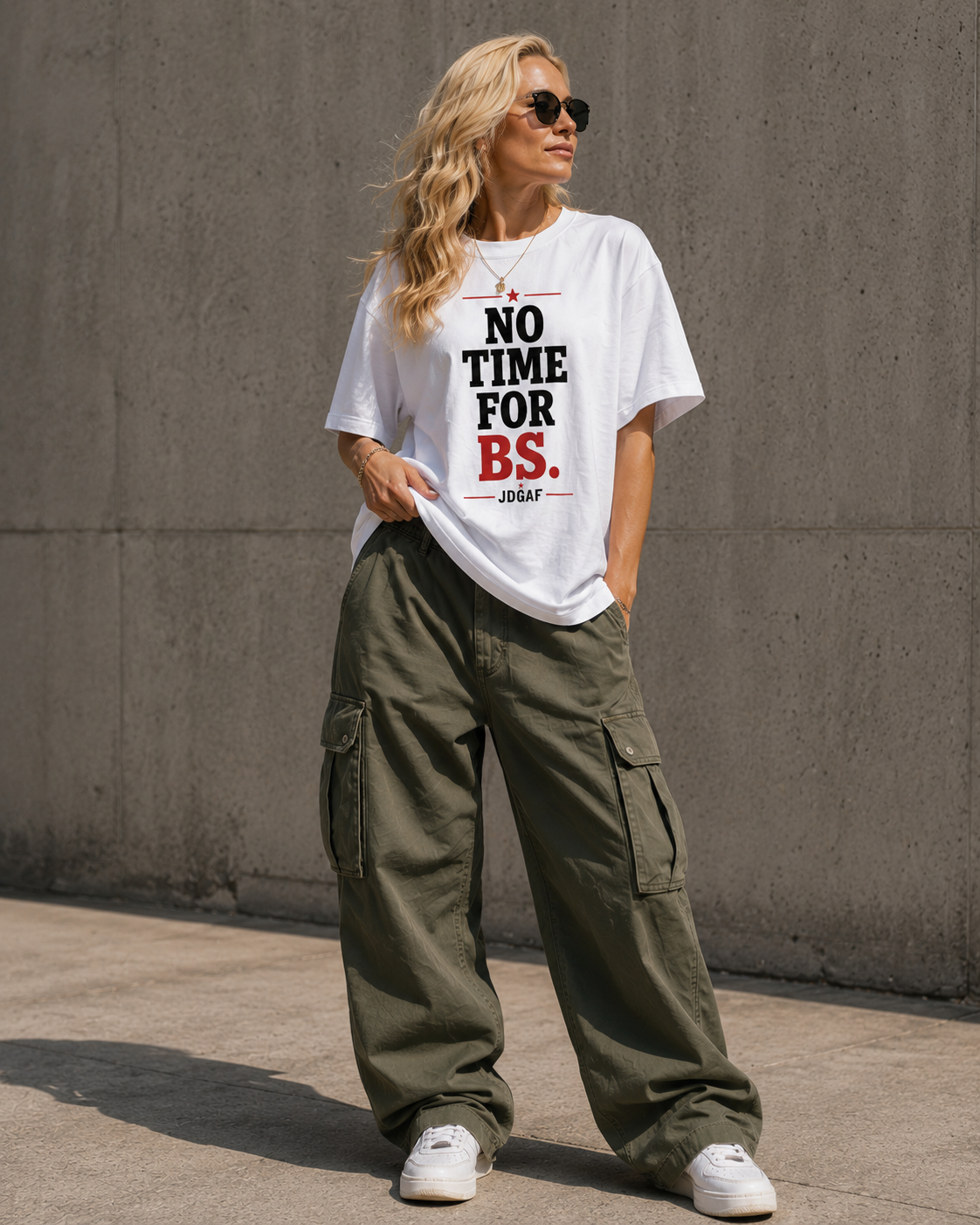 No Time For FB Salt White Tee