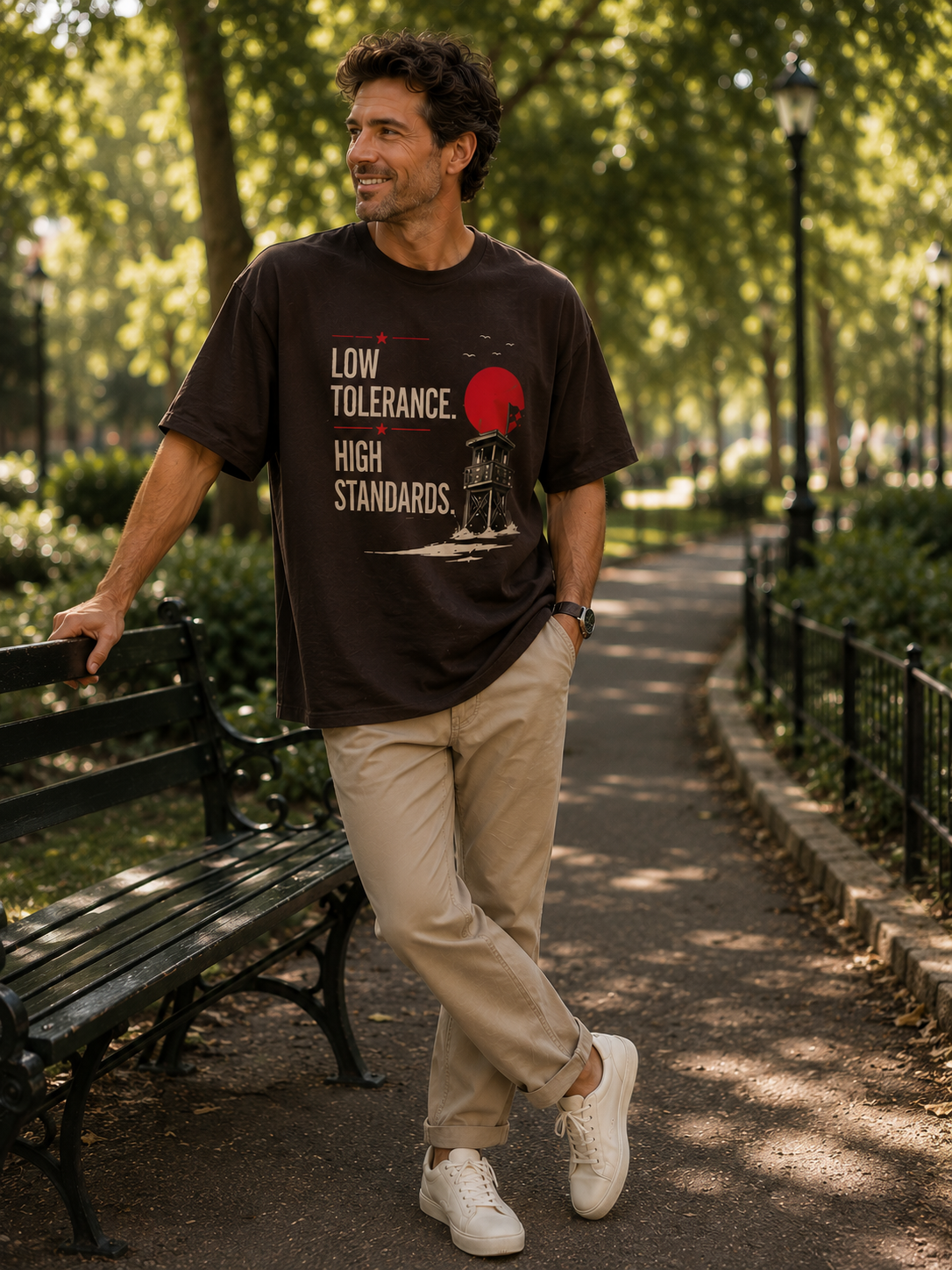 Low Tolerance, High Standards Outlaw Brown Tee